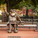 bronze statue of cocky