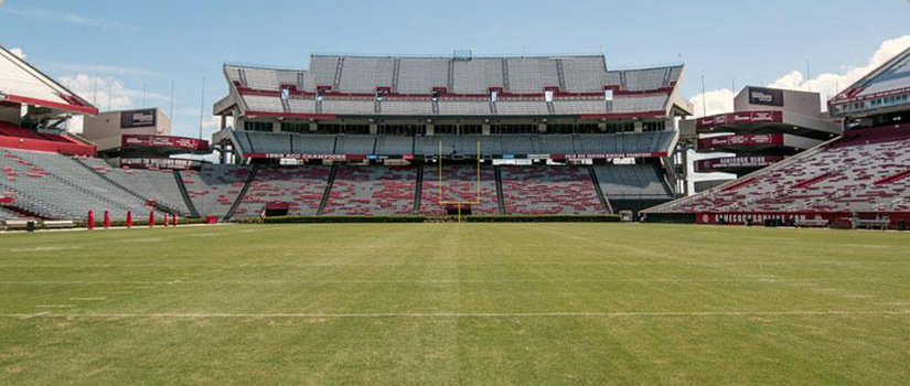 View of Williams Brice stadium and field.