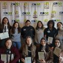 Daily Gamecock members pose with SCPA award plaques.