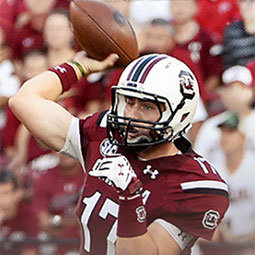 Dylan Thompson Dylan Thompson throws a pass during a UofSC football game